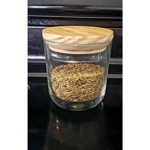 16oz Wood Top Glass Jar
